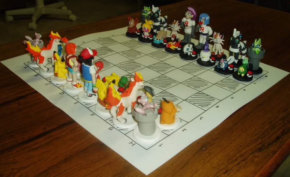 pokemon chess board figures
