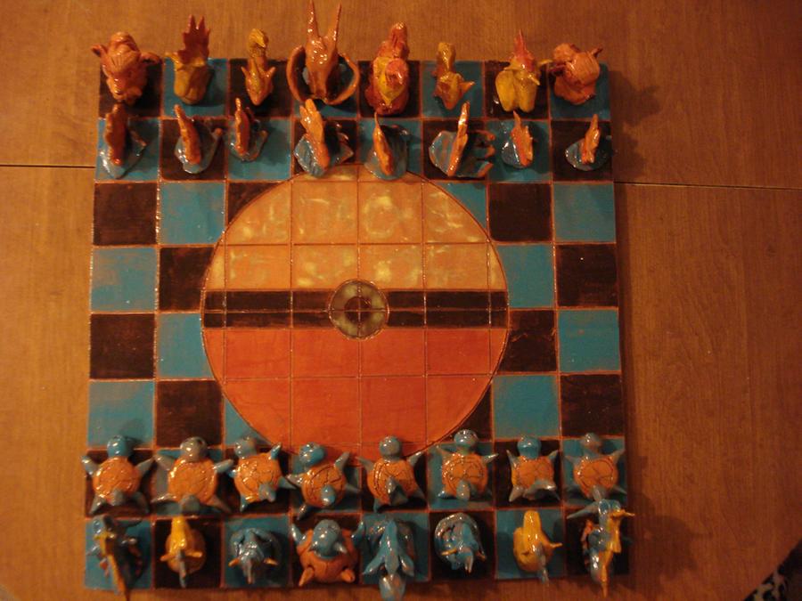 pokemon chess set ceramic