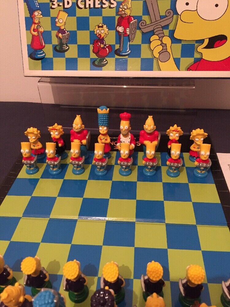 BOARD GAME CHESS PIECES THE SIMPSONS 3D Figure Set Part Antiqued Metal Style 