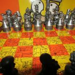 The Simpsons Chess Set Metal Antique White