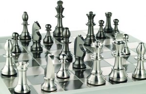 Degussa Sterling Silver And Rhodium Chess Set1