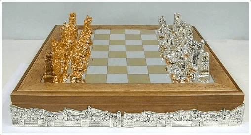 old testament silver chess set