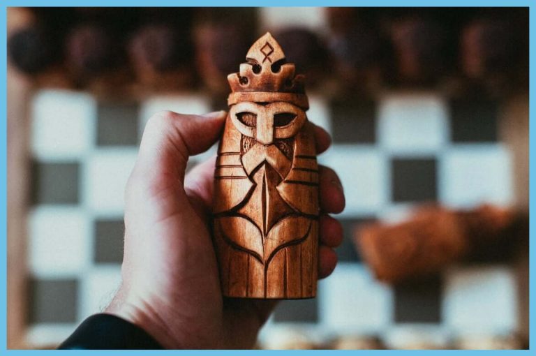 Norse Mythology Wooden Chess Set