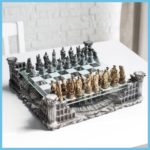 16″ Pewter &Amp; Glass 3D Coliseum Roman Chess Pewter &Amp; Glass 3D Coliseum Roman Chess Set