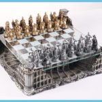 16″ Pewter &Amp; Glass 3D Coliseum Roman Chess Pewter &Amp; Glass 3D Coliseum Roman Chess Set