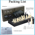 3 In One Magnetic Folding Chess Board