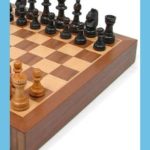 Inlaid Walnut-Style Magnetized Wood Chess Set