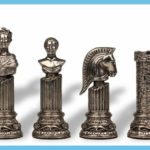 Roman Emperor Bust Theme Metal Chess Set