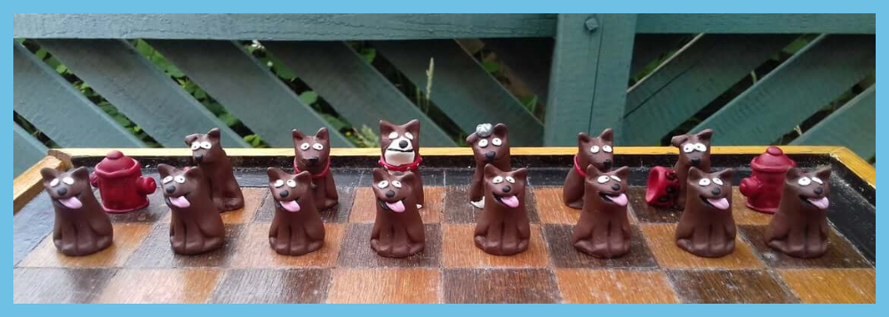 Cute Cartoonish Cats and Dogs Chess Set