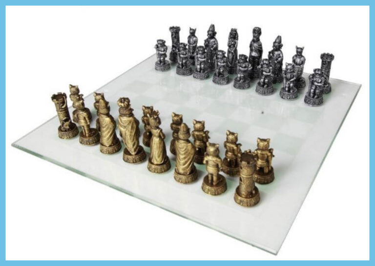 Middle Ages Cats and Dogs Chess Set