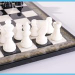 Black &Amp; White Alabaster Chess Set