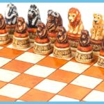 Mini African Animal Chess Set