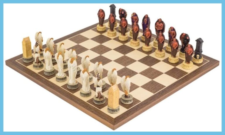 The Angels Vs Devils Hand Painted Themed Chess Set