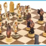 The Angels Vs Devils Hand Painted Themed Chess Set