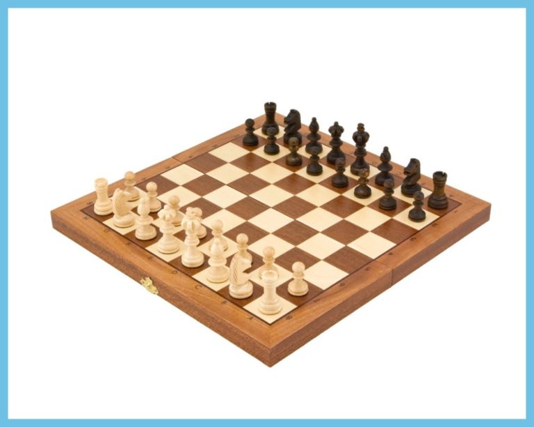 14 Inch Olympic Intarsy Folding Chess Set