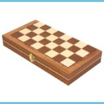 14 Inch Olympic Intarsy Folding Chess Set
