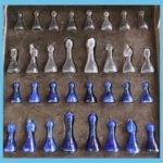 Blu Marble Chess Set