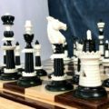 Camel Bone Chess Pieces Set Hand Carved Vintage Antique Chess Pieces