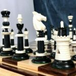 Camel Bone Chess Pieces Set Hand Carved Vintage Antique Chess Pieces