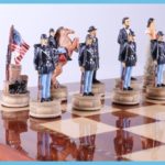 Civil War Chess Set With Storage
