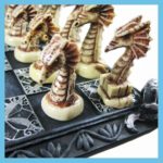 Cool Gothic Dragon And Gargoyle Chess Set