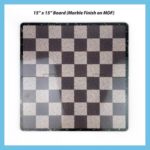 Granite Print Chess Staunton Premium Plastic Chessmen, 3.75 Inch King 15 Inch Board