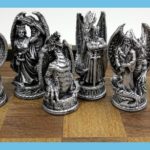 Hpl Dragon Fantasy Gothic Medieval Times Chess Board Set
