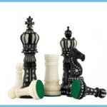King'S Series Camel Bone Chess Pieces