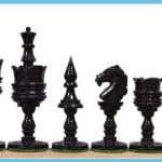 Lotus Series Hand Carved Chess Pieces Only Set - Camel Bone