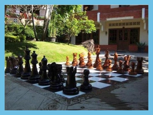 MegaChess 24 Inch Teak Giant Chess Set