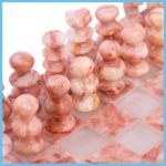 Pink And Ivory Challenge Onyx And Marble Chess Set