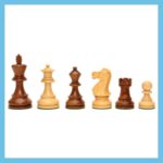 Cherry Wood Pedestal Luxury Chess Table Pieces
