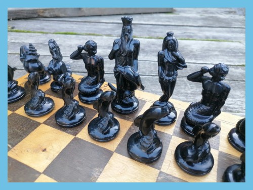 Vintage Chess Set Sea Kingdom