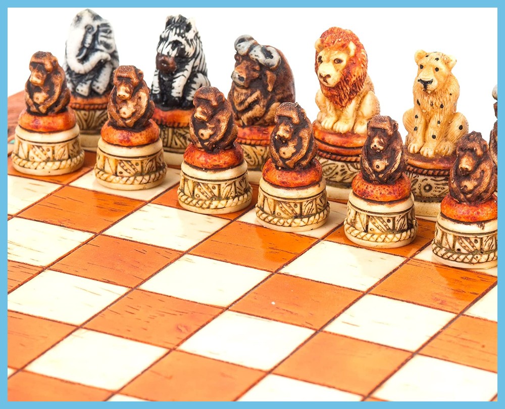 African Animal Chess Pieces 1