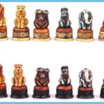 African Animal Chess Pieces