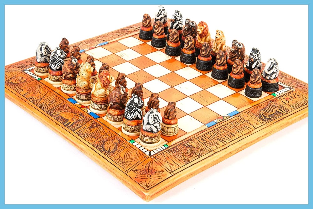 African Animal Chess Set