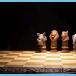 Animal Hand Carved African Chess Pieces 4