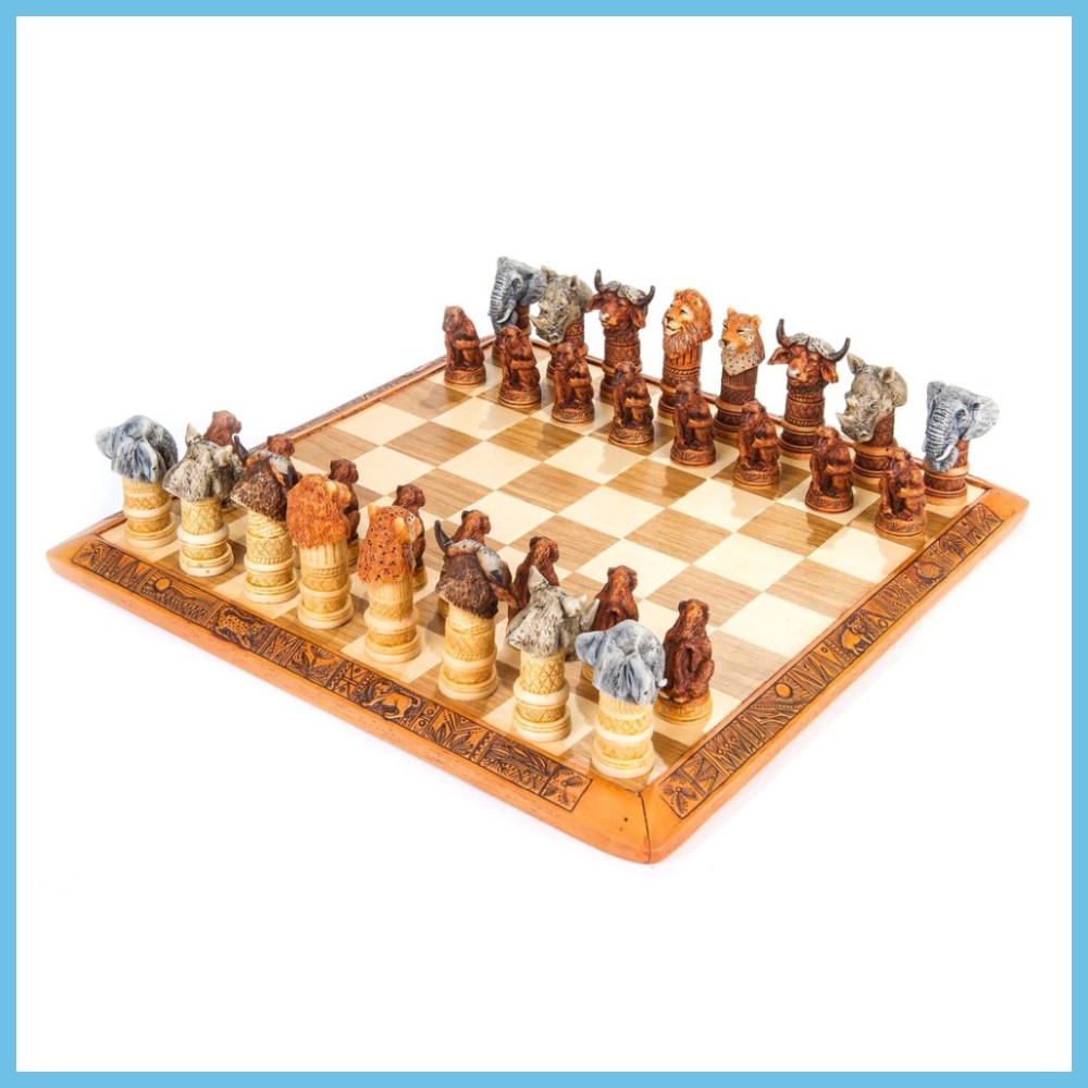 Animal Hand Carved African Chess Sets