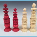 Antique Ivory Chess Pieces India