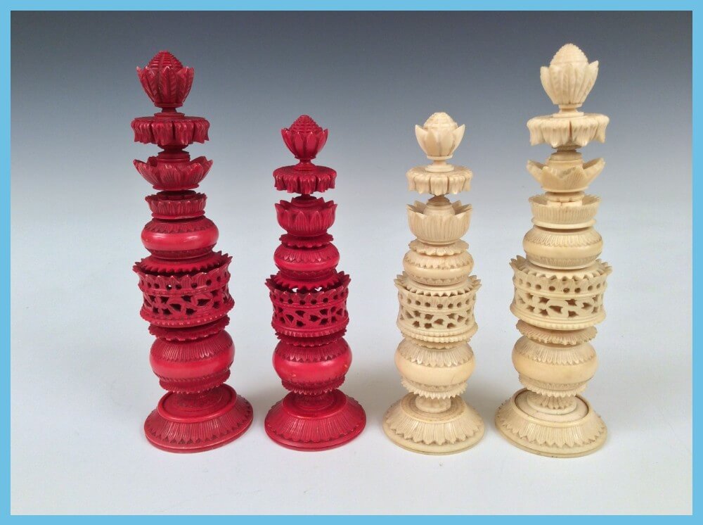 Antique Ivory Chess Pieces India