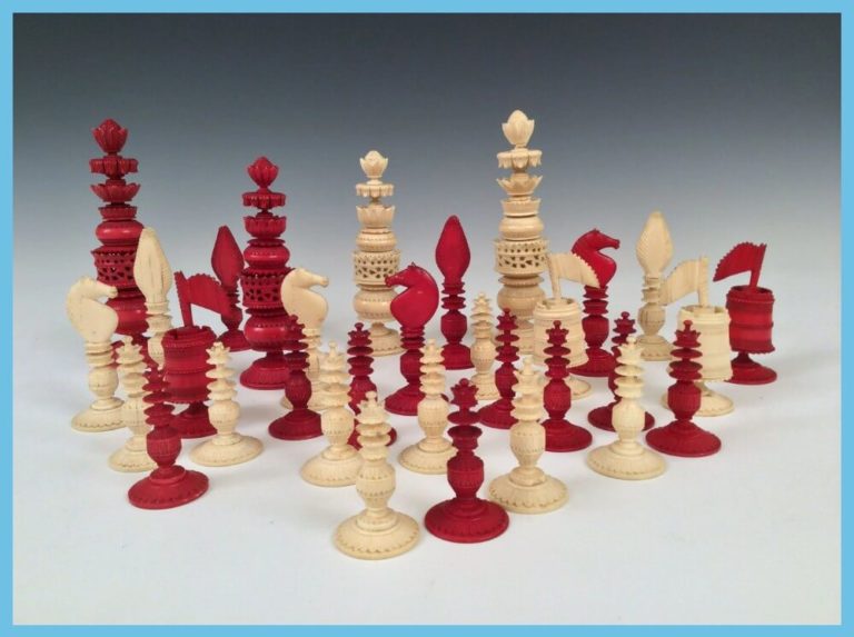 Antique Ivory Chess Set India