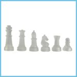 Black Frosted Glass Chess Pieces 1