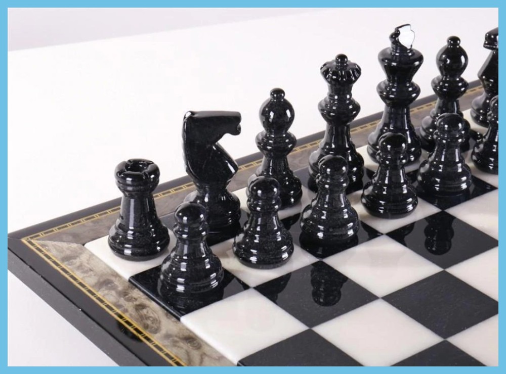 Black and White Alabaster Chess Sets