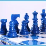 Blue And White Chess Pieces 1