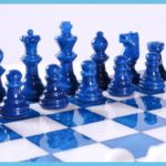 Blue and White Chess Pieces