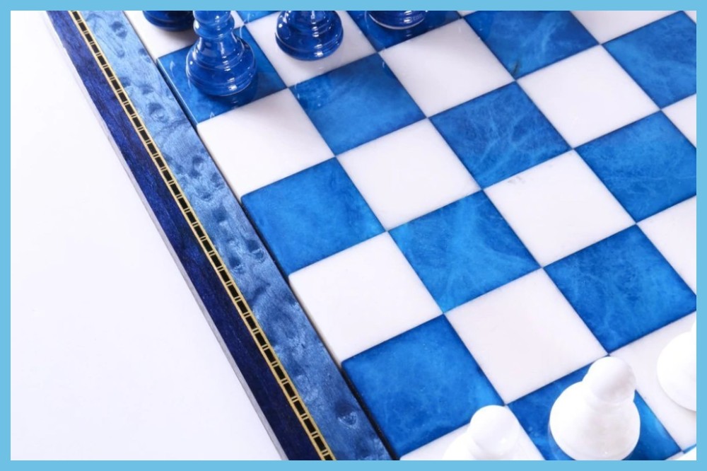 Blue and White Chess Set 3