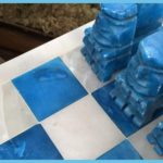 Blue And White Marble Chessboard