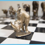 Bronze Safari Animal Chess Pieces 2