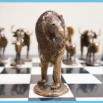 Bronze Safari Animal Chess Pieces 5