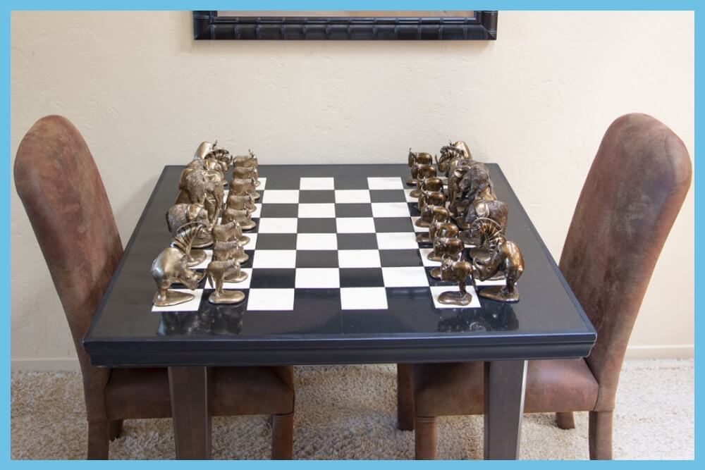 Bronze Safari Animal Chessboards